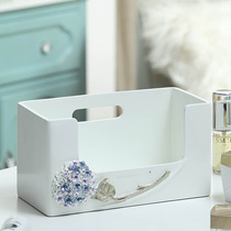 Pastoral fresh cosmetics storage box dressing table desktop cosmetic box jewelry box rack home decoration ornaments