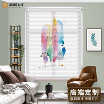 New North European style printed shutters toilet bathroom office home shading lifting roller curtain Electric
