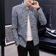 Gold velvet flocking new casual suit men's Korean version slim single suit students trendy teen coat small suit