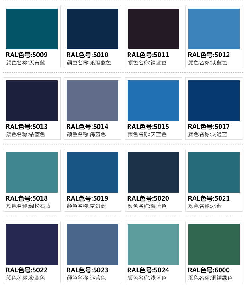 Ral5015天蓝色5017交通蓝孔雀5013钴蓝色5014鸽蓝色自动喷漆油漆