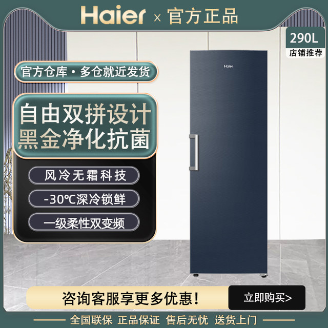 Haier Bd-290Wghegdb9 European Style Air-Cooled Vertical Freezer Refrigerated Freezer Drawer