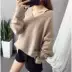 Áo len cổ chữ V nữ cổ rộng phiên bản Hàn Quốc nhỏ bé mùa xuân và thu đông 2018 mới áo sơ mi đáy dài tay mùa thu đông hoang dã - Áo len thể thao / dòng may