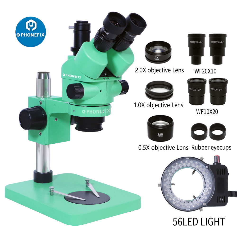 3 5X-180X tridimensional zoom microscope is suitable for welding maintenance such as mobile phone motherboards