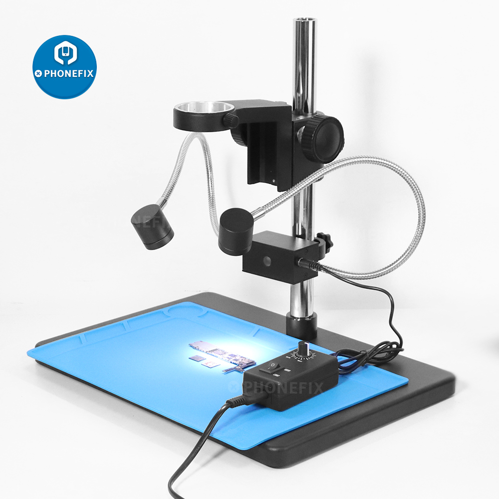 Microscope universal LED light source lamp double gooseneck industrial camera assisted light source lamp high brightness adjustable