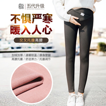 Pregnant women pants pants pregnant women leggings plus velvet padded warm pants autumn and winter trousers winter clothes