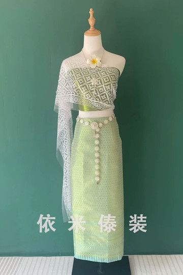 披肩不掉粉新款云南西双版纳傣族服装女傣族表演工作服泰式旅游