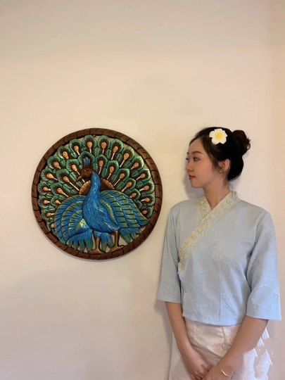 Dai Ethnic Clothing for Women, Traditional Xishuangbanna Daily Embroidered Hollow-Out Art Exam Workwear, Summer Thin Dai Skirt Set