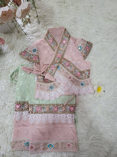 New Yunnan Xishuangbanna Dai Ethnic Style Performance Clothing for Girls, Children's Clothing, Travel Parent-Child Outfit, Children's Day Water Splashing Festival