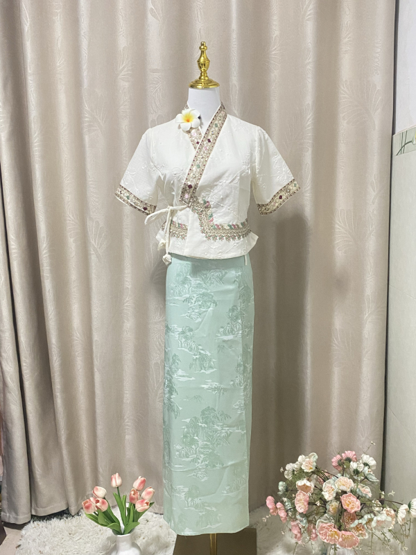 New Xishuangbanna Traditional Clothing for Women, Dai Ethnic Suit, Summer Ethnic Style Travel Photography, Thai-Style Work Clothes