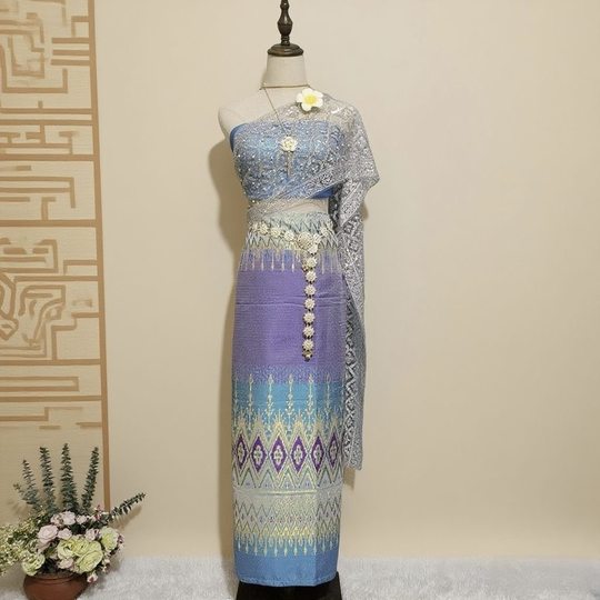 Yunnan Xishuangbanna Dai Ethnic Clothing for Women, Suitable for Travel, Photography, Performance, Dance, Photo Studio, Thai-Style Dai Clothing Set, Plus Size