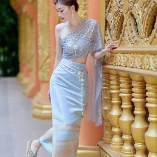 新款西双版纳傣族长裙工作服裙套装表演影楼旅游女装夏季辣妹大码