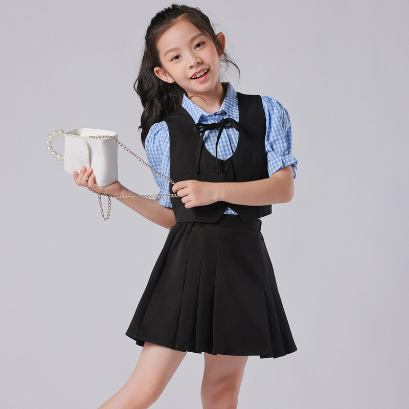 Children's suit vest dress fried street horse coat girl Spring and Autumn show show dress in the big boy's gas