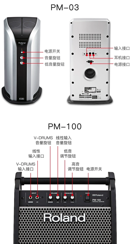 Loa trống Roland Roland Trống loa PM-03 PM100 PM-200 - Loa loa