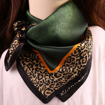 High-end silk square scarf 100% spring and autumn style for women