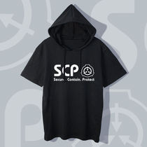 Summer hooded T-shirt SCP Foundation Short-sleeved ultra-thin sweater male and female students two yuan peripheral anime clothes