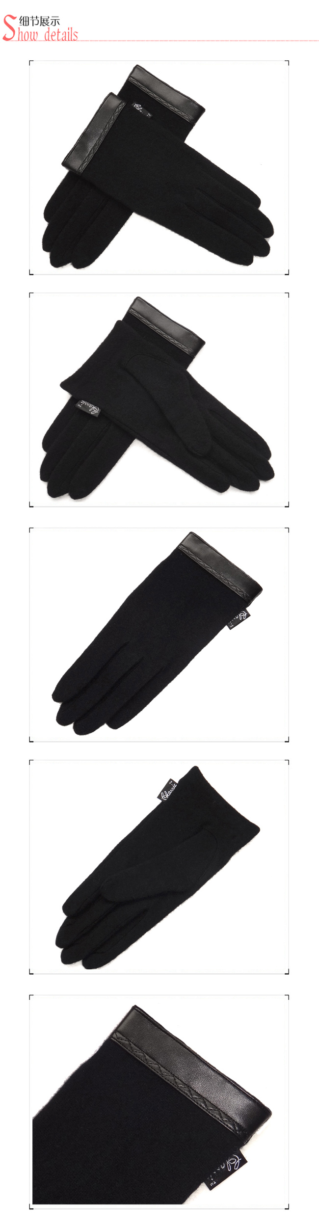 Gants pour homme en Laine Cachemire - Ref 2781457 Image 6