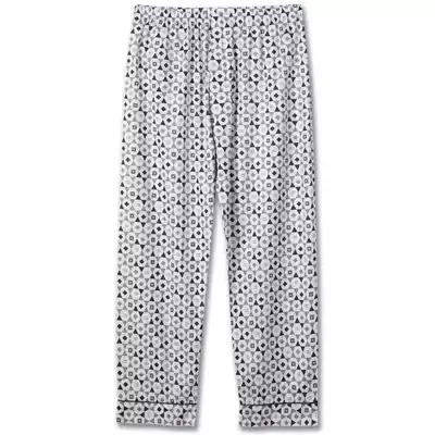 Pajama pants men's thin loose summer cotton big size full season trousers middle-aged and elderly people fattened fat dad