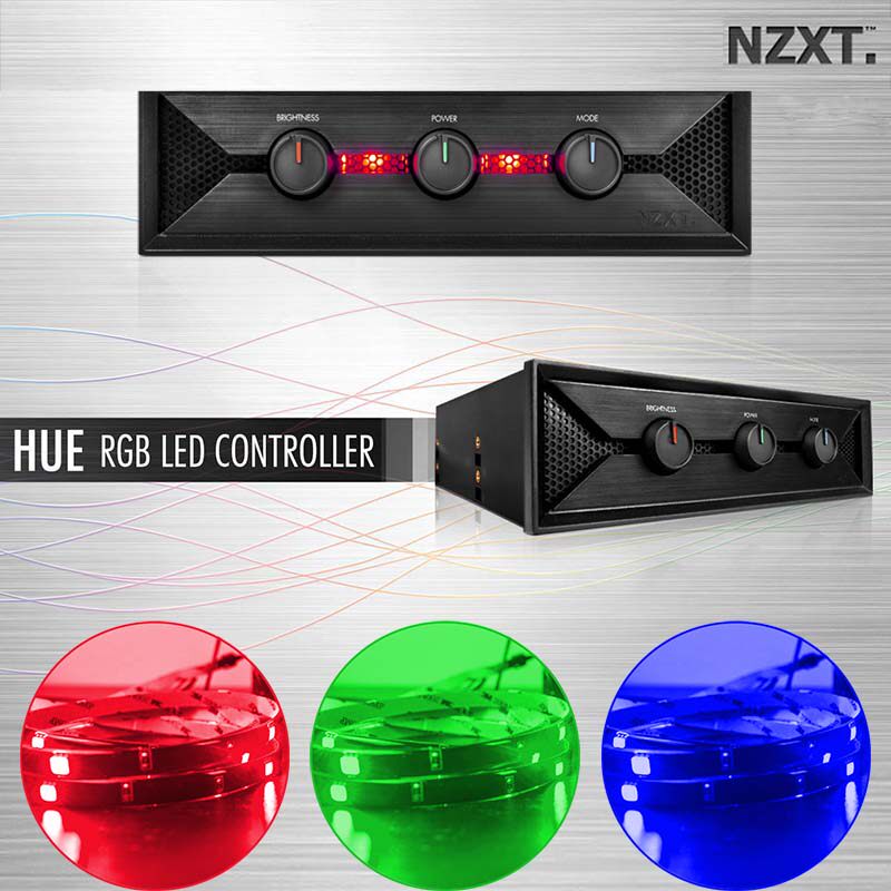 NZXT HUE 12VRGB LED optical drive bit 5 25 inch main case light bar Desktop computer radiator fan