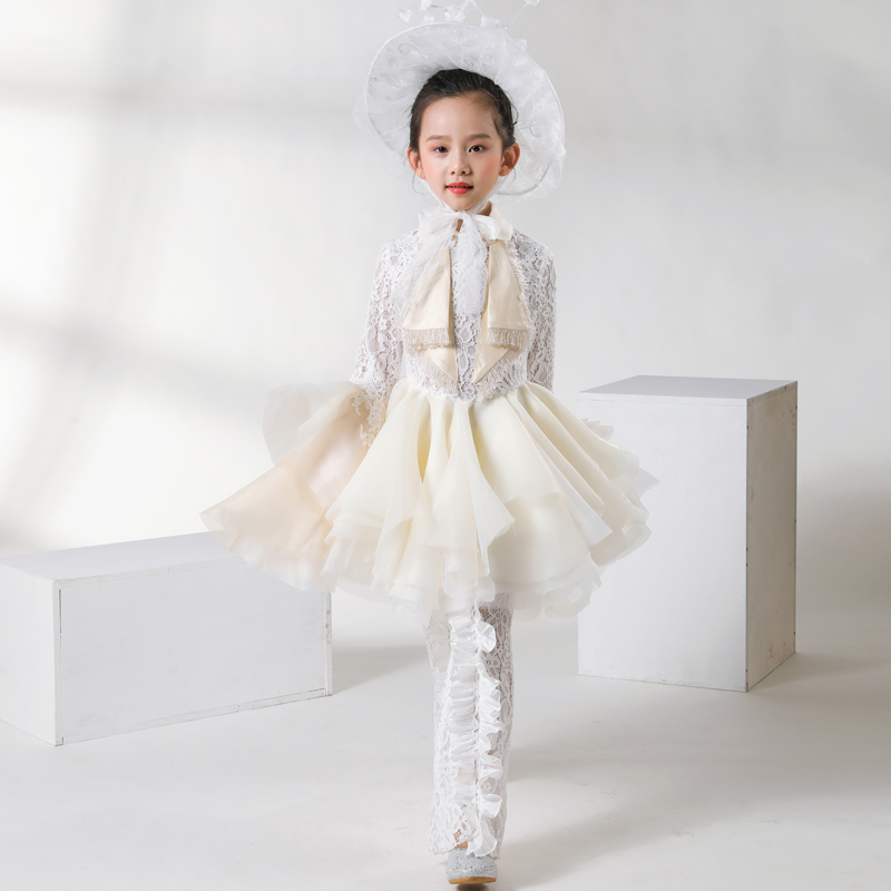 Children's dress girl's air modeling fashion girl walking show T stage show outfit high-end middle-sized child clothing