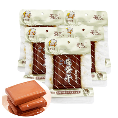 休闲必备！蜀信五香鸡蛋干100g*5袋