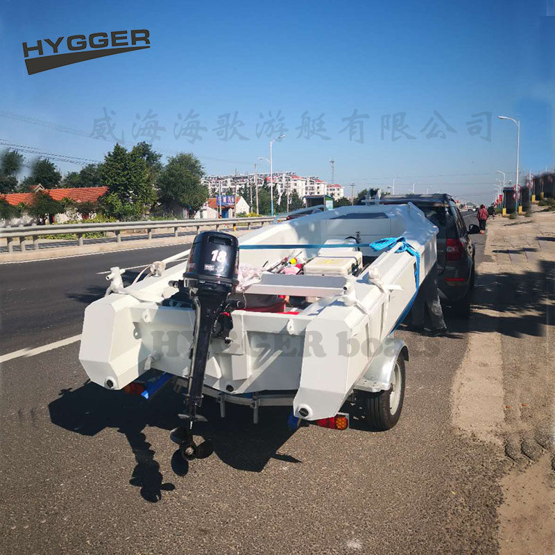 Fishing boat aluminum alloy speedboat high-speed boat luxury sea catamaran pontoon boat hard bottom sea fishing fishing boat household