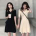 Xuân 2019 Phụ nữ đầm nữ phiên bản Hàn Quốc của cổ áo polo Váy dệt kim ngắn tay Slim eo cao khí chất váy nữ - Váy eo cao đầm đắp chéo cột eo Váy eo cao