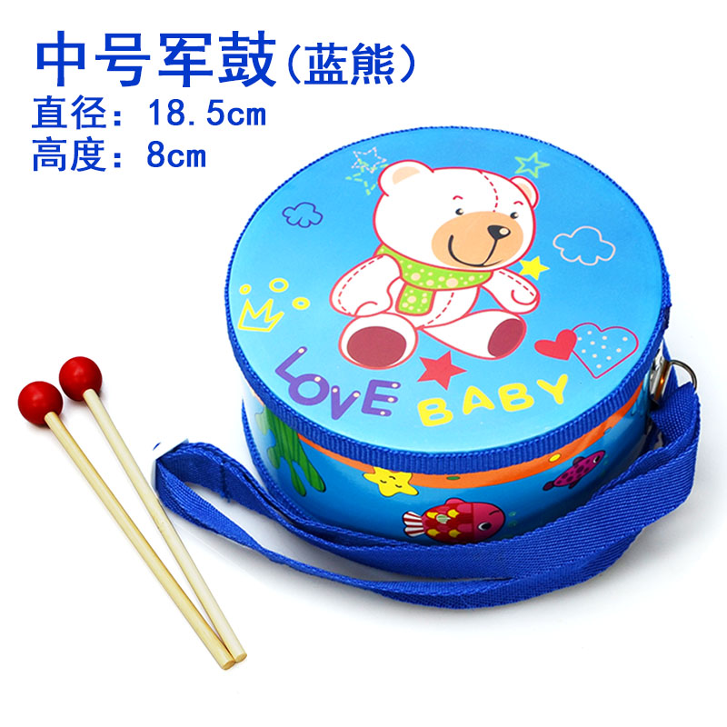 Trống gỗ tay trống hai mặt trống trẻ em bộ gõ trống trống pat trống giáo dục sớm âm nhạc đồ chơi bẫy trống nhạc cụ trẻ em chính hãng