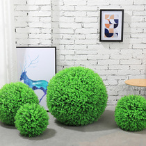 Shop ceiling green plant simulation Milan ball grass eucalyptus Lily plastic grass ball decoration hanging green plant ball