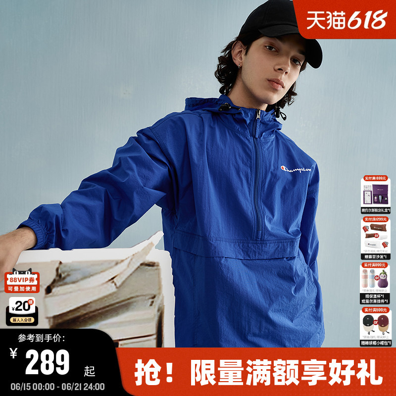 Champion Couple's Jacket Men's Spring and Autumn Trendy American Retro Outdoor Style Simple Solid Color Casual