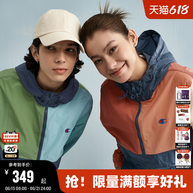 Champion Jacket Men's Spring and Autumn New Color-Block Zipper Retro Outdoor Style Women's Trendy Casual Brand Champion Jacket Men's Spring and Autumn New Color-Block Zipper Retro Outdoor Style Women's Trendy Casual Brand