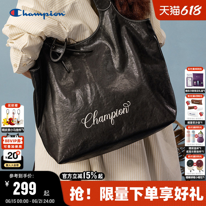 Champion Single Shoulder Bag 2026 Summer New Model Women's High-End Lightweight Tote Bag Large Capacity Handbag Men's