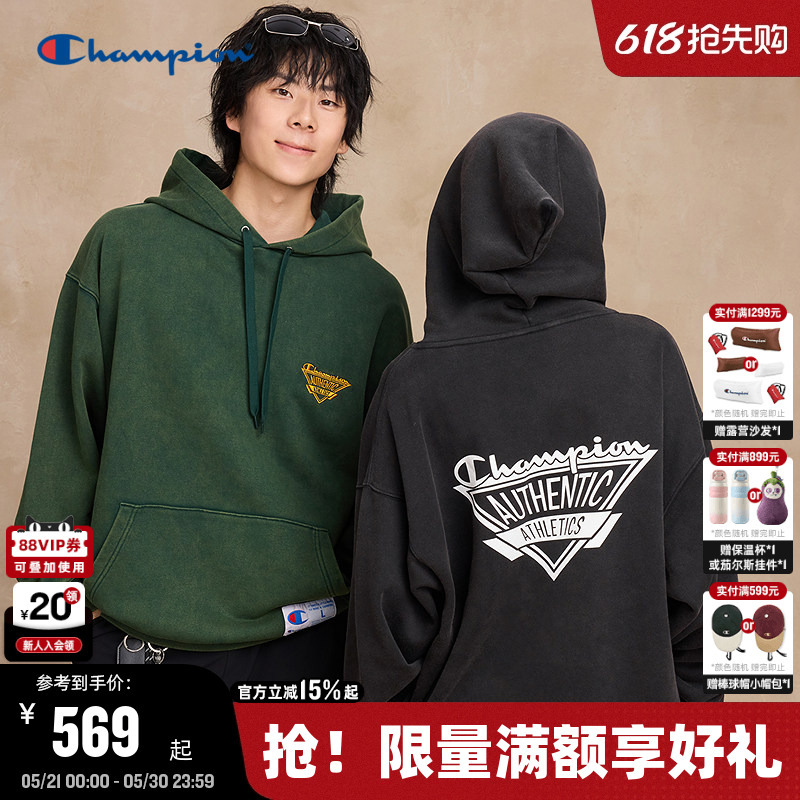 Champion Hoodie for Men 2026 Spring Washed Vintage Style Casual Versatile Top for Women Retro Champion Hoodie for Men 2026 Spring Washed Vintage Style Casual Versatile Top for Women Retro
