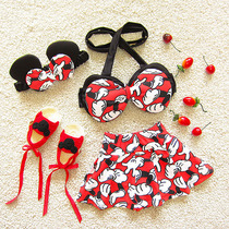 2 3 4 5 6 7 8 9 10-year-old schoolboy Cute Mickey split swimsuit Small Medium Large virgin girl Bikini