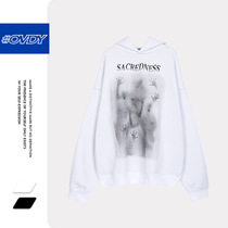 #OVDY男装 The small crowd-boarder street hip hop blouse subbibe oversize clothing oversize with cap loose sweatshirt