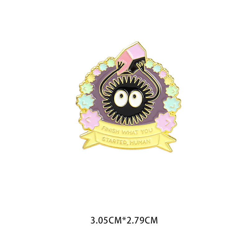 Briquette Spirit [Xz4072]light meet periphery Brooch Manzhaifang game Metal badge jointly quadratic element Spirited away comic men and women medal