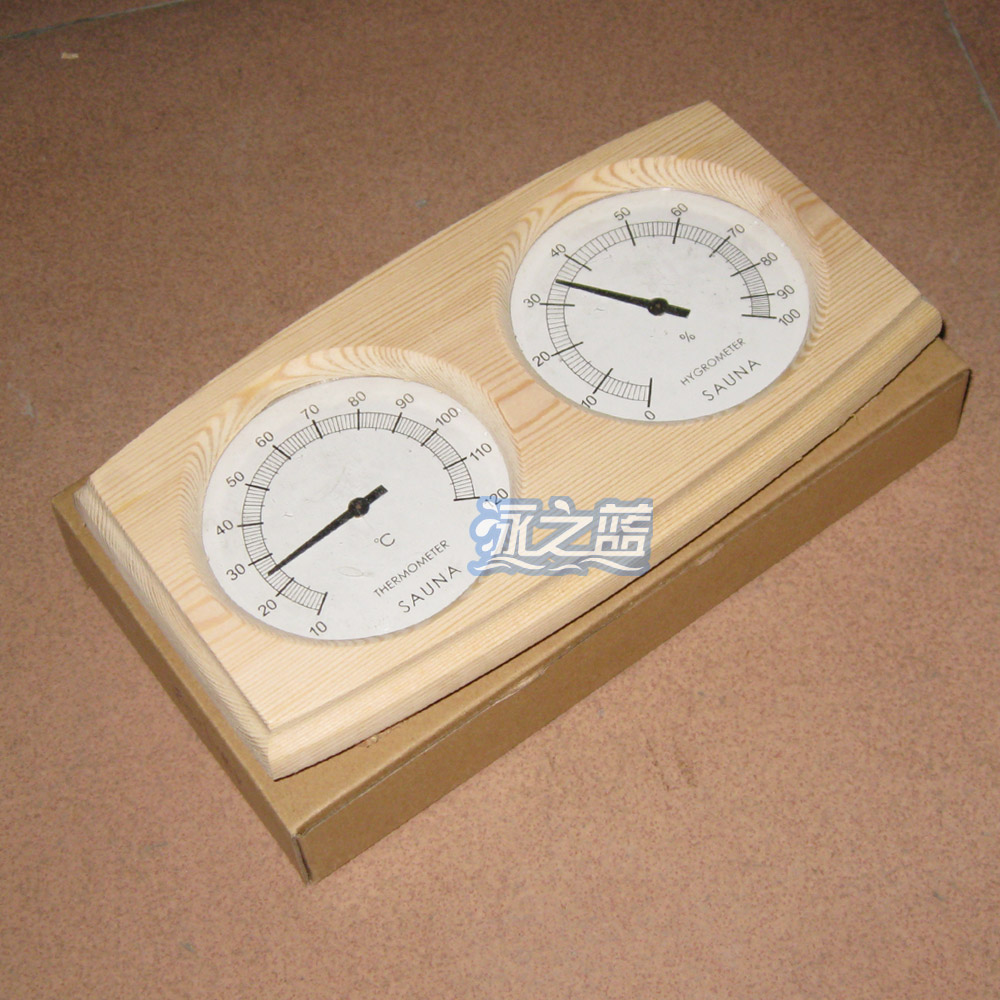 Sauna wooden double table double table thermometer temperature hygrometer sauna room thermometer sauna accessories