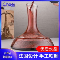 Cheer Qier Eiffel handmade crystal decanter home creative glass wine divider set
