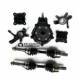 Front four-wheel drive toothed ball cage drive shaft horn flange
