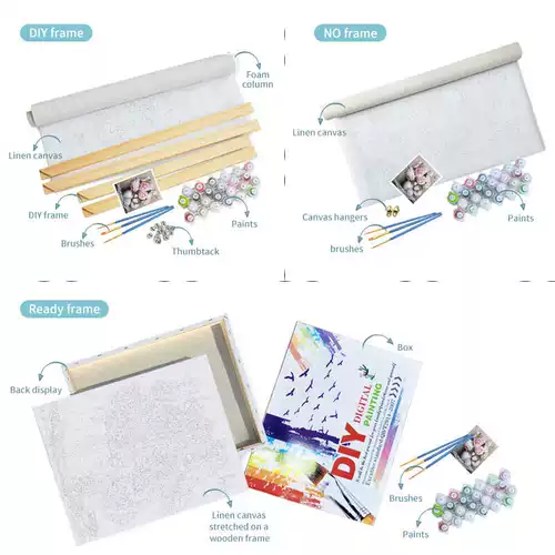 Краска по номерам декорации DIY раскраски по номеру Canvas Decor