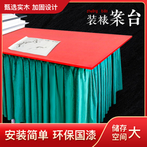 Solid wood Chinese painting desk calligraphy and painting frame red lacquer desk calligraphy and painting work table calligraphy and painting table writing table packaging table