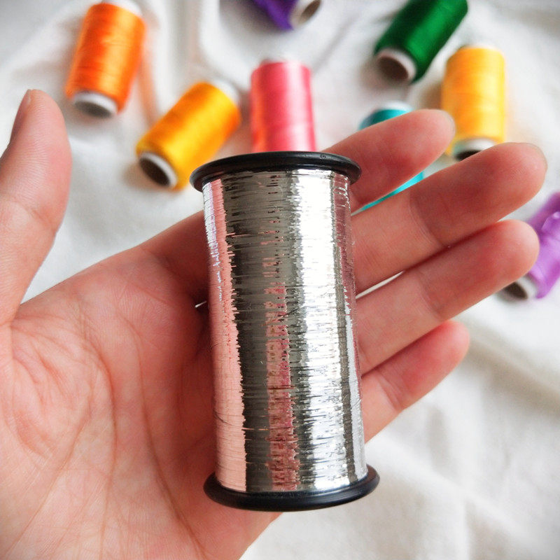 Sewing machine embroidered handmade embroidery special polyester fiber silver thread Mejia special tool embroidered DIY handmade material