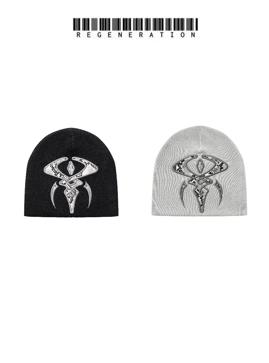 REGEN ZONE 25FW「SIAU」狩猎兽瞳蛇纹刺绣拼皮冷帽