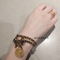 Engraved vintage vintage leather choker necklace gilded Avatar collar Palace collar antique wind