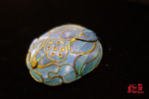 (Embellished with Baiqiu - Daya Aesthetics) Qing Dynasty Dotted Green Lotus Lotus Lotus Hat Hat Flower Hair Ornament Kingfisher Feather Antique