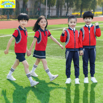 Kindergarten Garden Uniform Summer Clothing Short Sleeve Suit Red Sports College Wind Suit Children Class Clothes Elementary School Childrens School Uniforms Summer