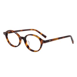 Shawnlee徐若晗同款板材椭圆豹纹猫眼近视眼镜框书呆子眼镜女小框