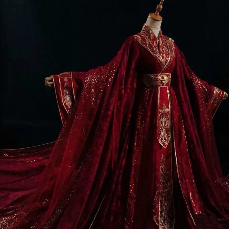 Bamboo House Ten Miles [Long-Lasting Love] Original Two-Dimensional Cosplay Derivative Ancient Costume Wedding Dress Wangxian Hualian Bingqiu Universal