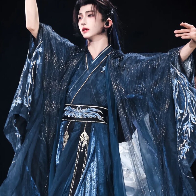 Liu Yu's Same Style Huaixu Heavy Industry Embroidered Set, New Hanfu Costume from the Warring States and Wei-Jin Periods, Chinese Style Men's Clothing Nk010 Liu Yu's Same Style Huaixu Heavy Industry Embroidered Set, New Hanfu Costume from the Warring States and Wei-Jin Periods, Chinese Style Men's Clothing Nk010