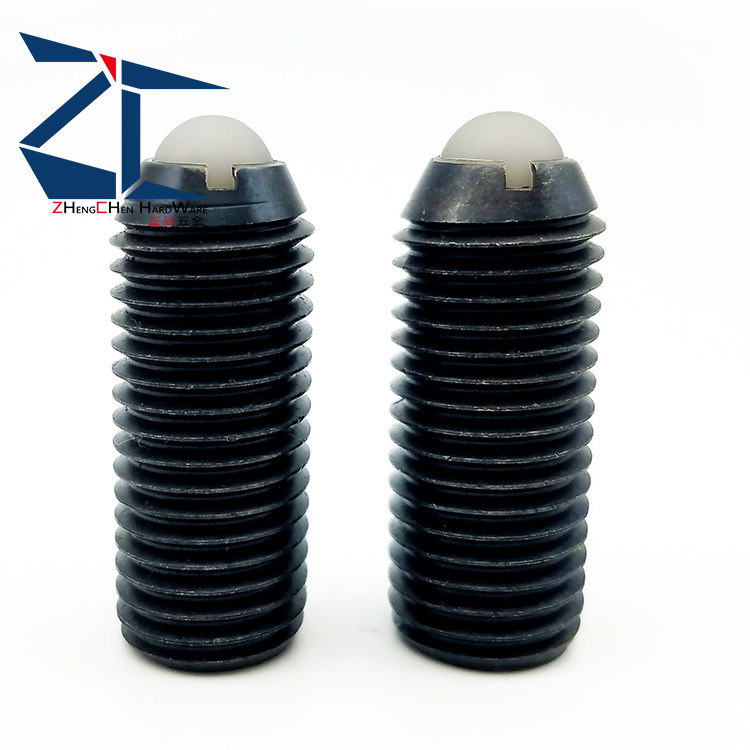 NPJRS8-50 resin ball head spring plunger light load type positioning paparazzi screw with threaded pin spring ball bearing