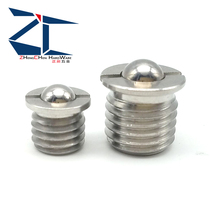 ZC102-2 stainless steel flange threaded type ball head plunger step with tooth positioning bead (FBPJS)